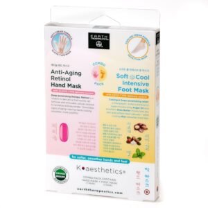 Anti-Aging Retinol Hand Mask and Soft Cool Intensive Foot Mask Combo Pack (2pack)