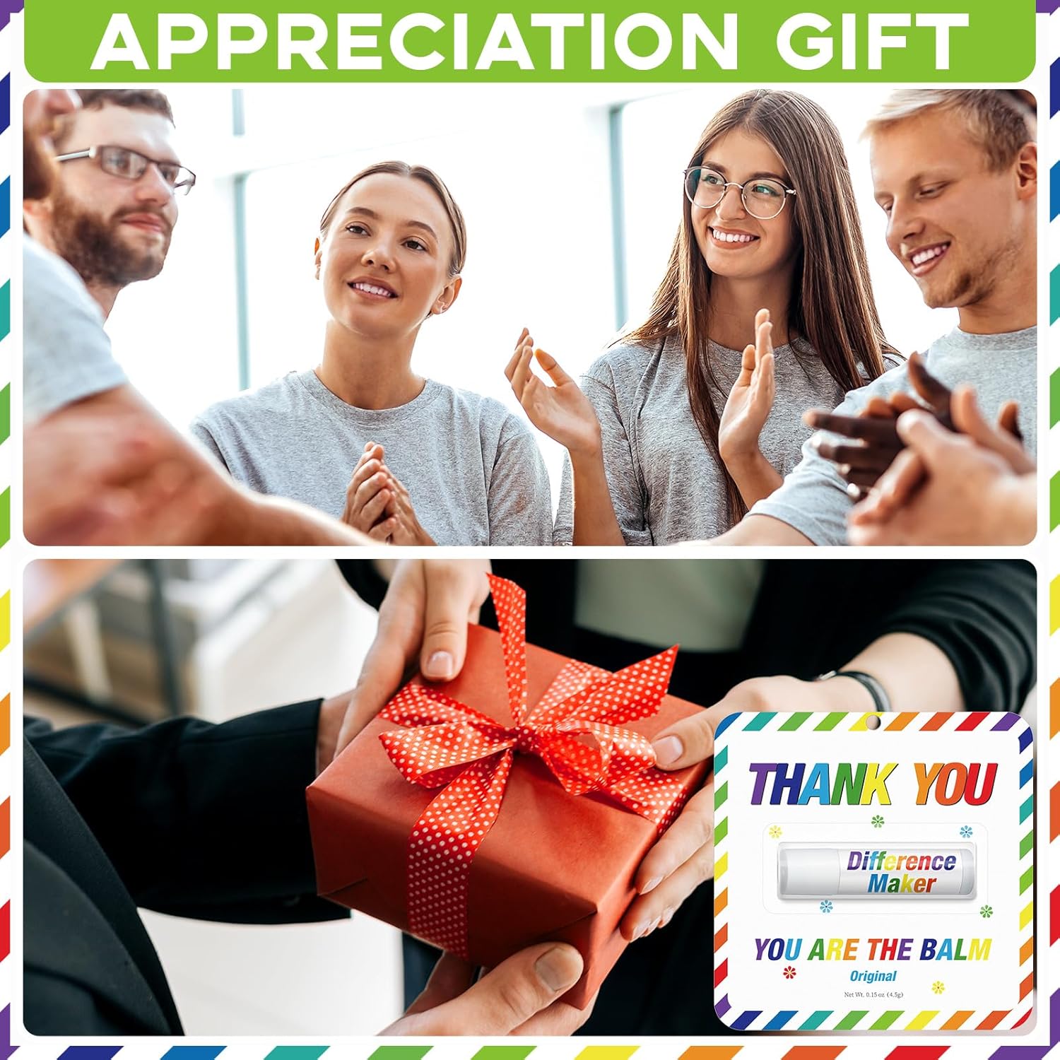 30 Pack Back to School Appreciation Gifts Employee Teacher Lip Balms Bulk Staff Team Thank You Gifts Volunteer Appreciation Summer Party Favor for Women Men Coworker Club You're the Balm(Colorful) - Image 5