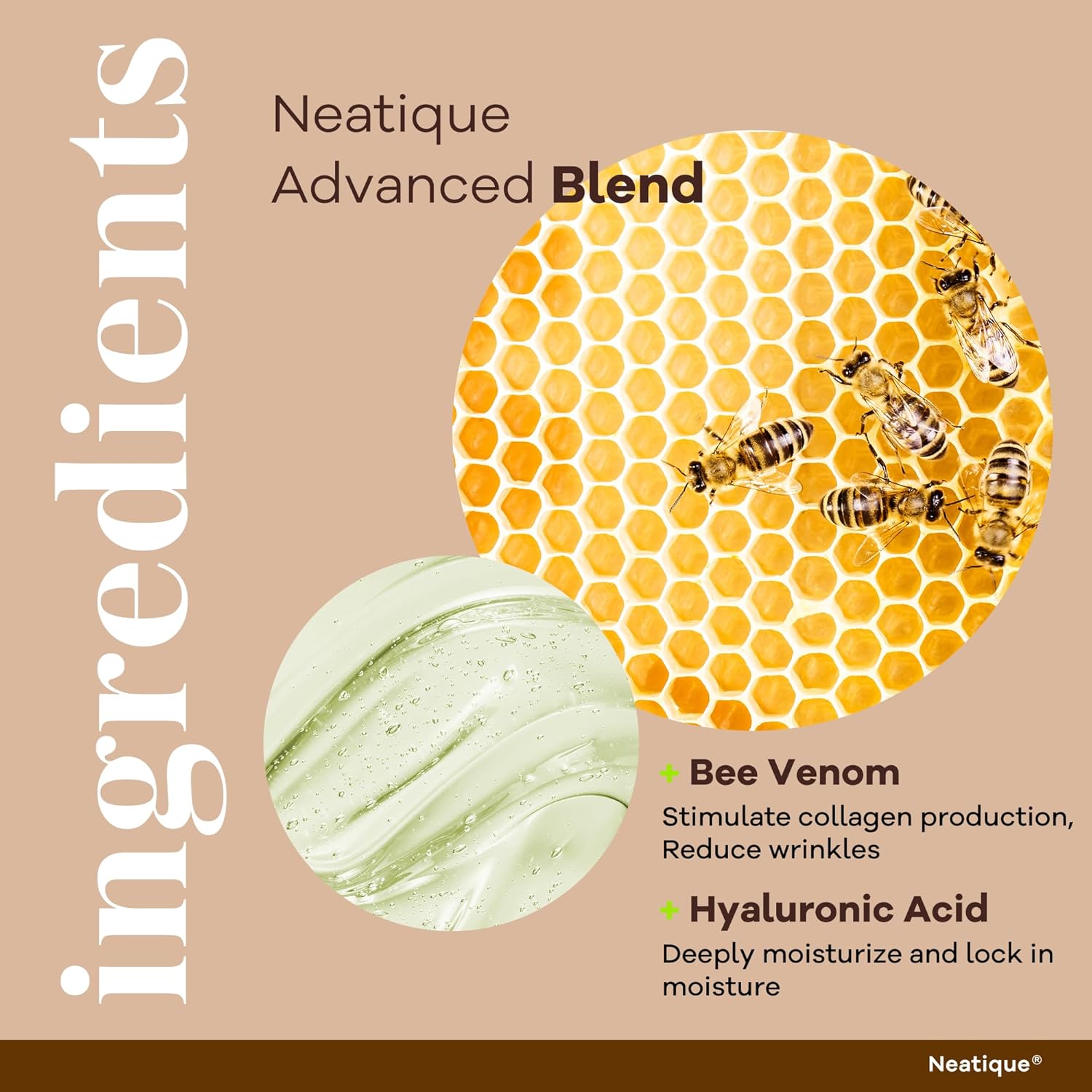 Bee Venom Hyaluronic Acid Anti-Aging Face Cream 2.12 Oz for All Skin Types - Image 3