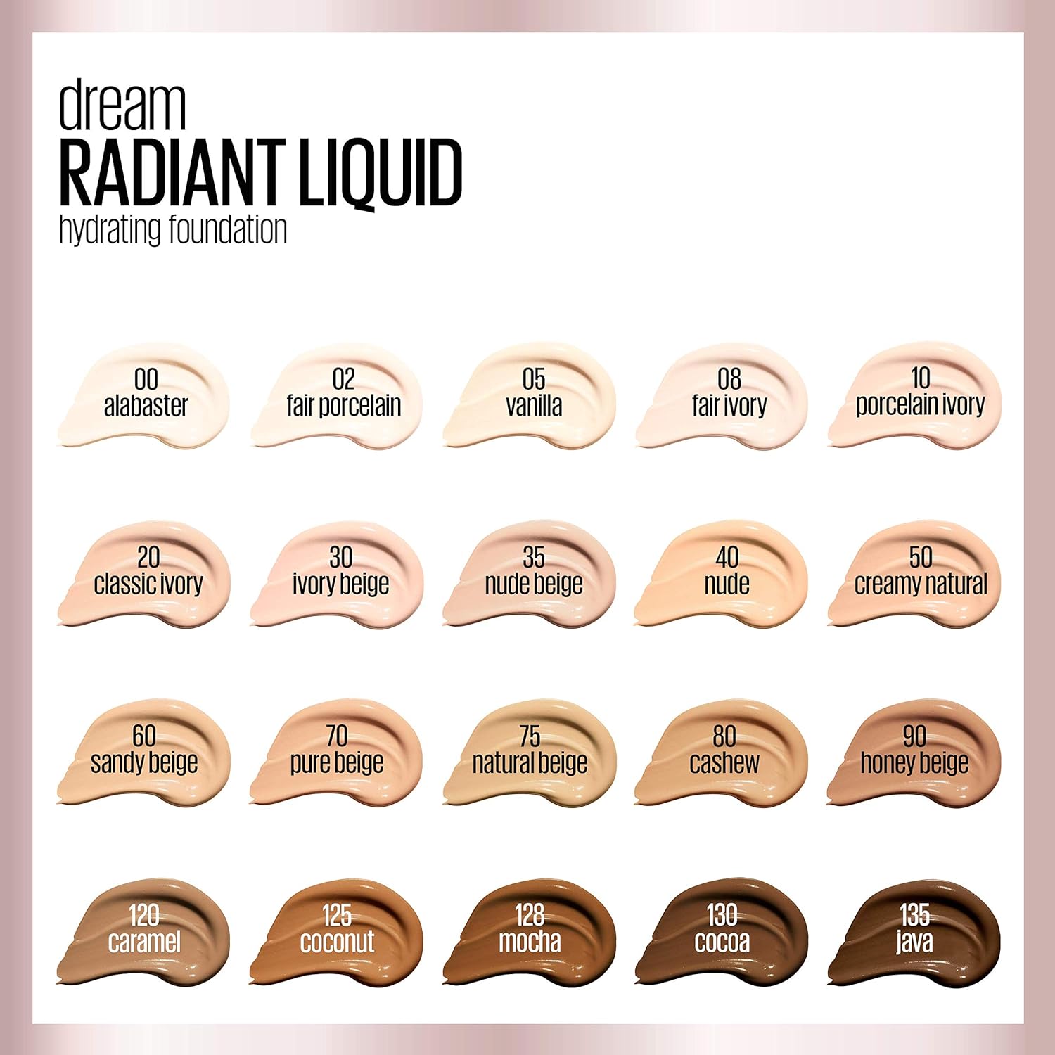 Maybelline Dream Radiant Liquid Medium Coverage Hydrating Makeup, Lightweight Liquid Foundation, Fair Porcelain, 1 Count - Image 7