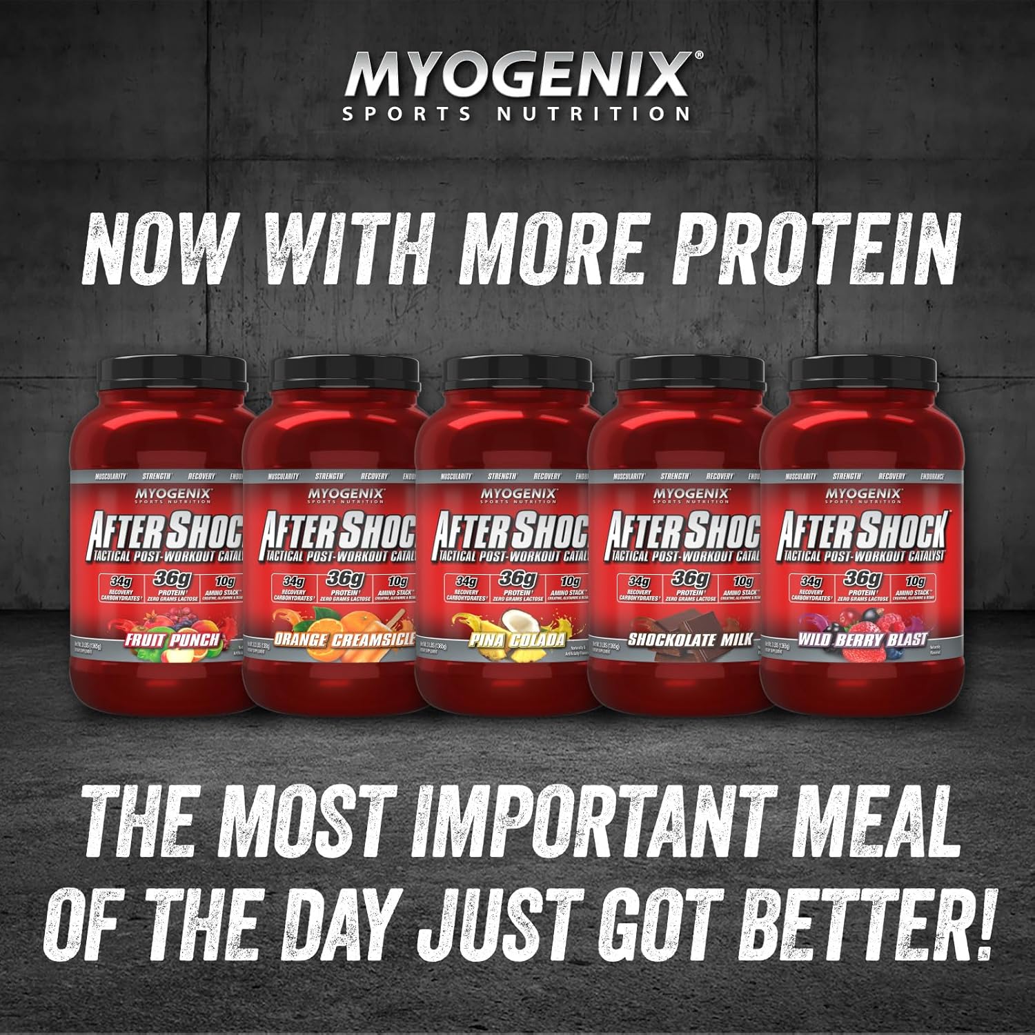 Myogenix Aftershock Post Workout 6 lb Orange Creamsicle Whey Protein with Creatine and BCAAs - Image 7