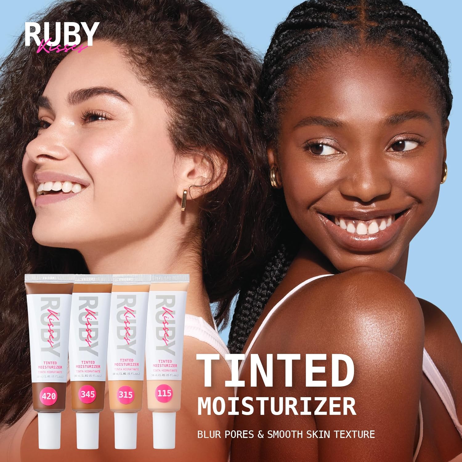Ruby Kisses Tinted Moisturizer, Hydration, Calm & Revitalize Skin, Skin Perfecting, Blur Pores & Fine Lines, Natural Finish & All-Day Comfort Wear (Caramel) - Image 2