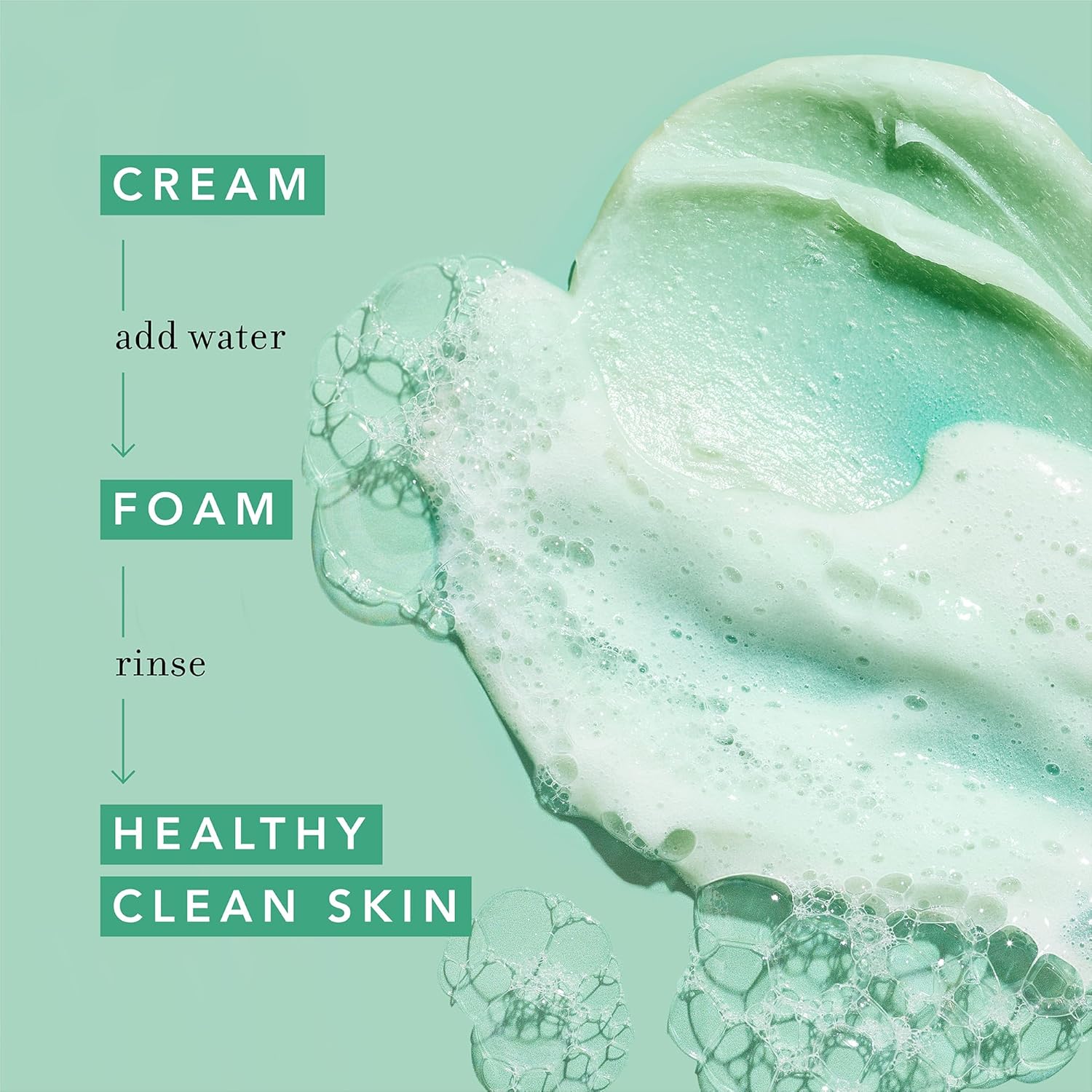 Farmacy Foaming Face Wash for Oily Skin - Whipped Greens Oil-Free Gentle Facial Cleanser + Exfoliator - Infused with Green Clay to Remove Impurities, Control Oil + Maintain Skin Hydration (150ml) - Image 4
