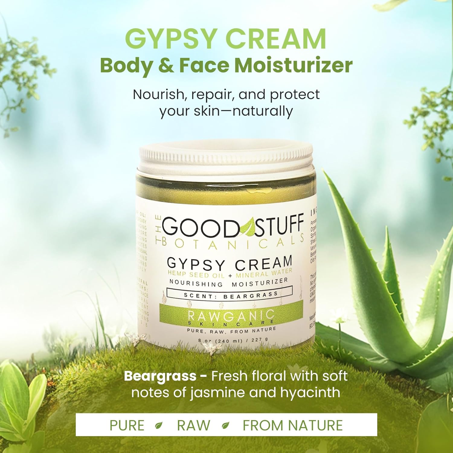 Gypsy Cream 4 oz Organic Hemp Body & Face Moisturizer for Women, Hydrating Formula - Image 2