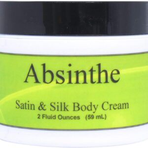 Eclectic Lady Absinthe Satin and Silk Cream, Body Cream, Body Lotion, 2 oz - Shea Butter, Aloe, Silk Amino Acids, Vitamin E, Phthalate-Free, Handcrafted in USA - Perfect For Women