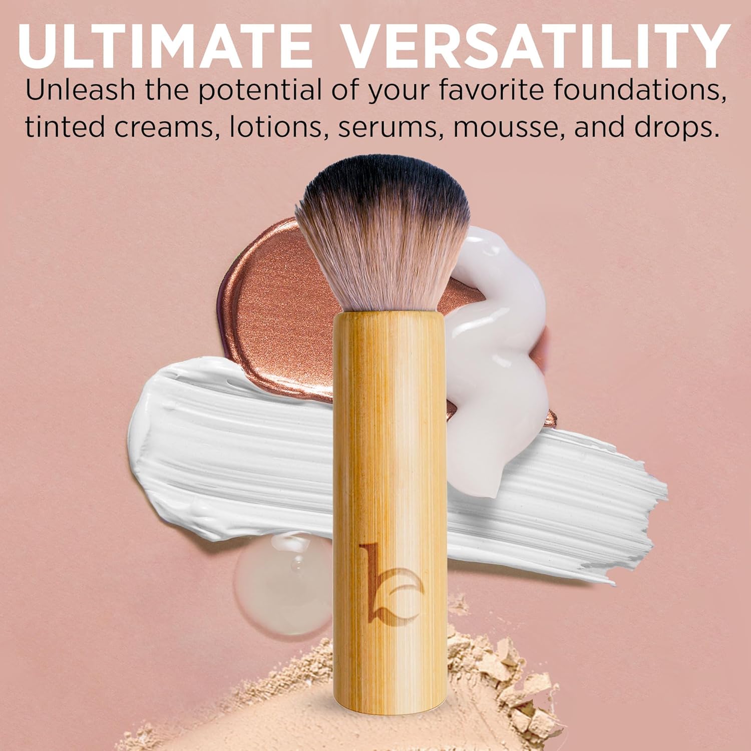 Organic Dark Self Tanning Drops with Kabuki Brush for Face and Body - Image 5