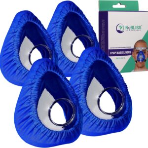 CPAP Mask Liners - FSA & HSA Eligible 4-Pack Soft Cushion Mask Cover Compatible with F20 & F10, A Variety of Nasal, Mouth Masks, and Most Full Face Masks - Washable, Reusable, Lightweight