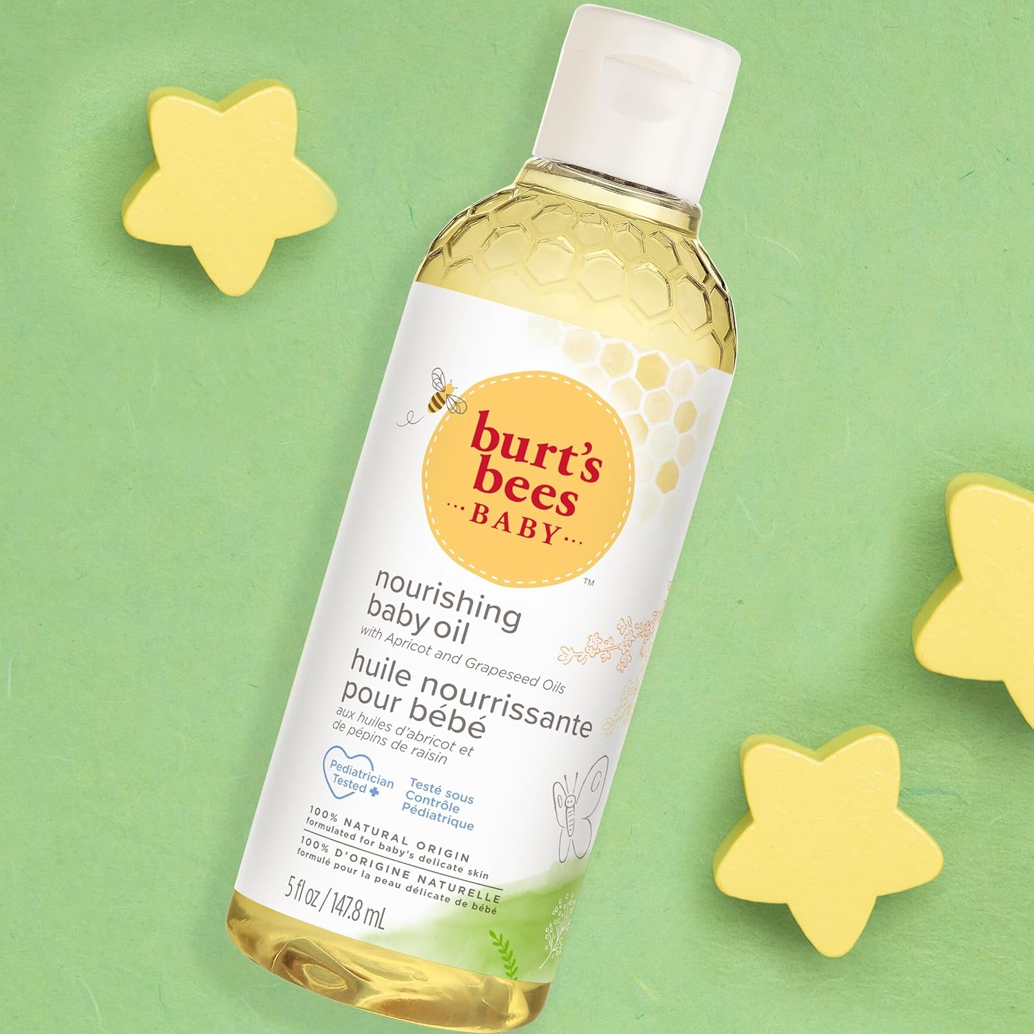 Burt's Bees Baby Nourishing Baby Oil, 100% Natural Origin Skin Care - 5 Ounce Bottle - Image 7