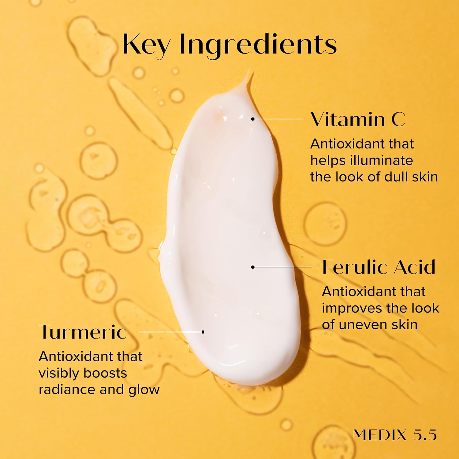 Medix 5.5 Vitamin C Brightening Cream and Face Moisturizer 15 Fl Oz for All Skin Types - Image 3