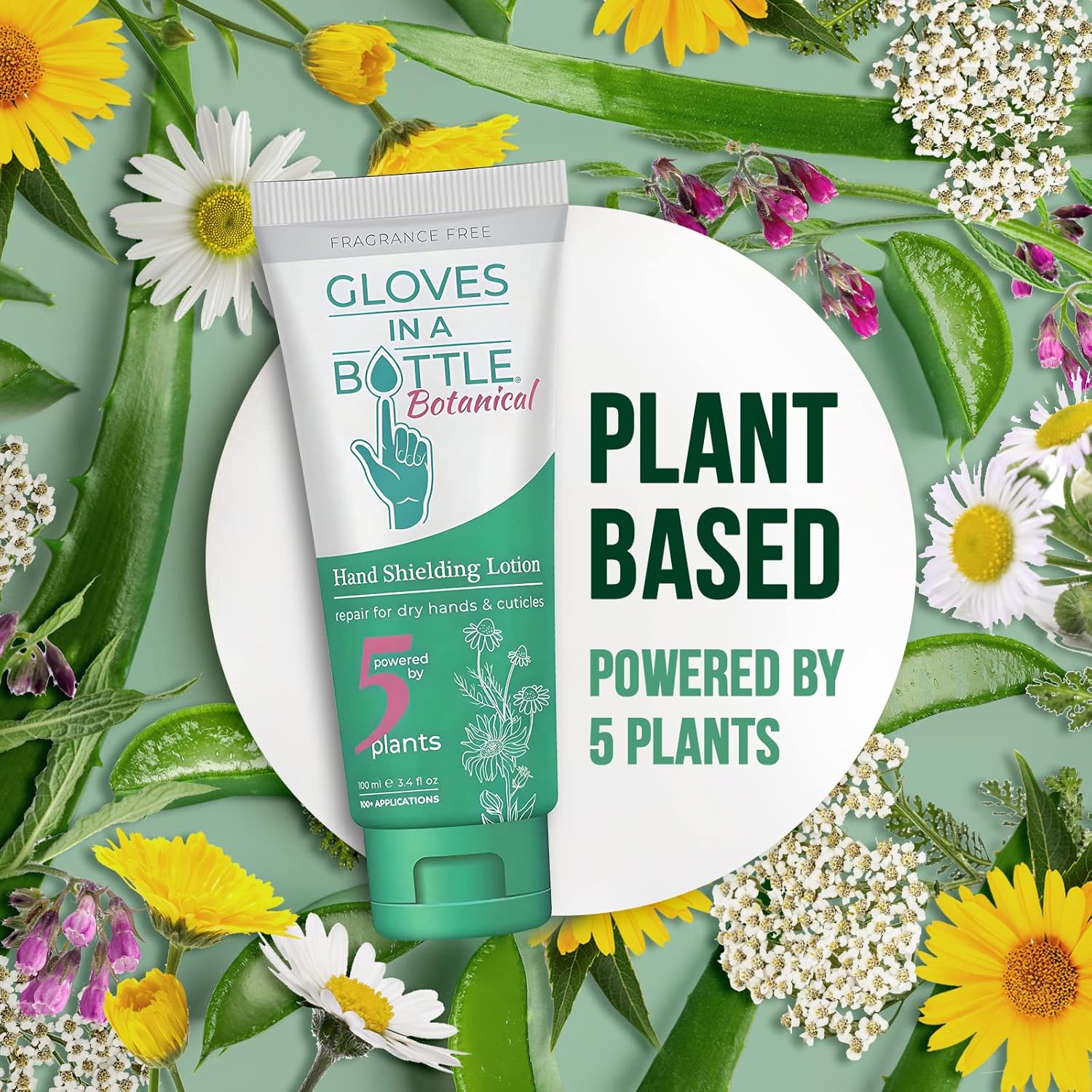 Gloves In A Bottle Shielding Lotion - Great for Dry Itchy Skin! Grease-less and Fragrance Free! Second Skin for Hands & Body (3.4 Fl Oz (Pack of 2), Botanical) - Image 3
