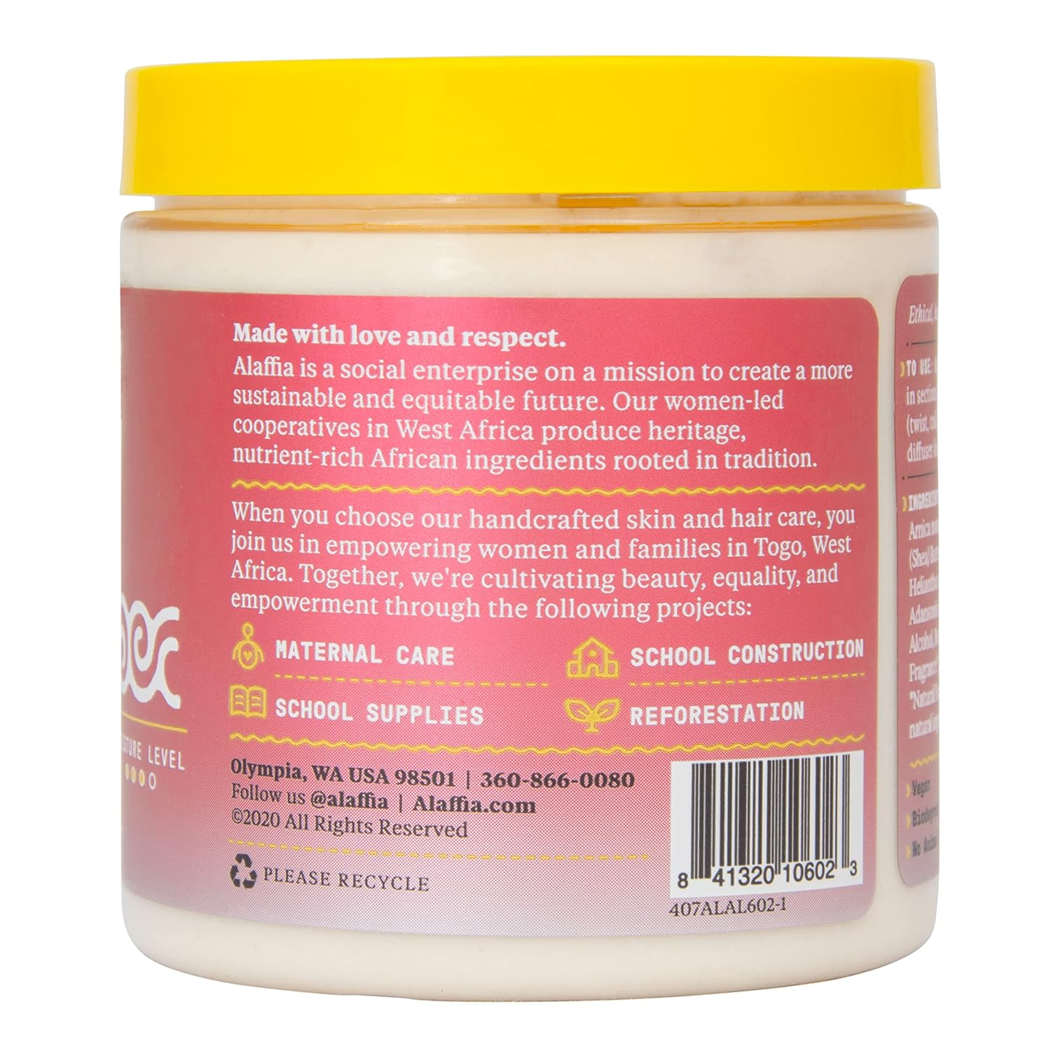 Alaffia Shea Butter Beautiful Curls Styling Cream 8 Oz for Soft Defined Curls - Image 4