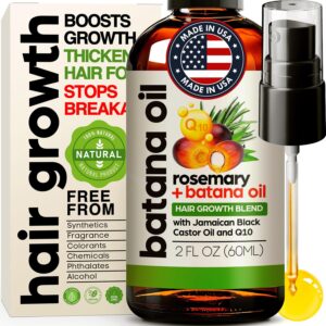 Batana Oil for Hair Growth - 100% Pure, Organic, Cold-Pressed, Unrefined from Honduras by Dr. Sebi - Natural, Vegan for Strong Roots and Thick Hair - Wild Growth for Hair, 2oz