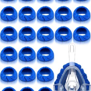 Sosation 24 Pack Mask Liners Full Face Reusable Soft Mask Covers Reduce Air Leaks and Blisters Washable Cushion Covers(Blue)