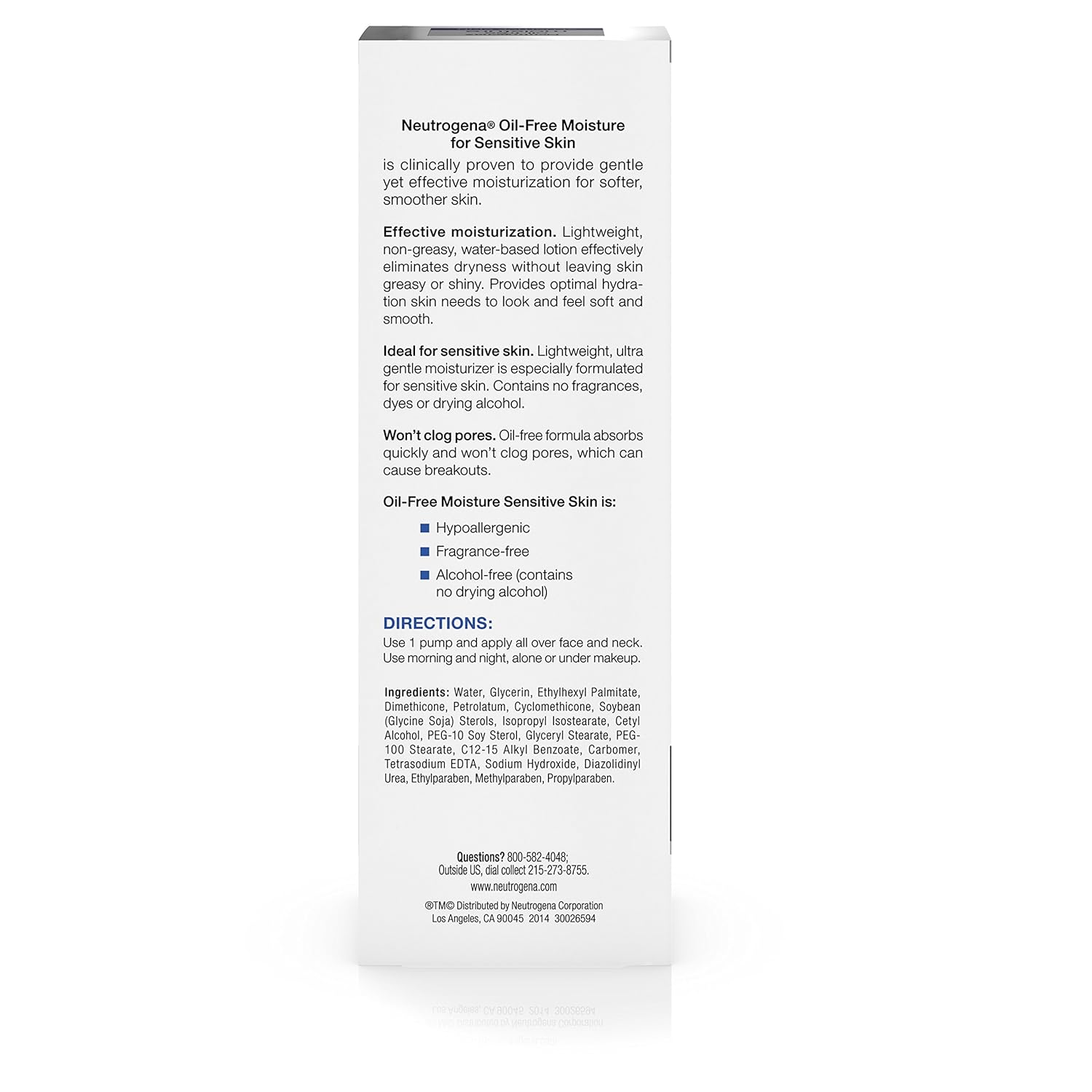 Neutrogena Oil-Free Sensitive Skin Daily Facial Moisturizer Fragrance-Free 4 fl oz - Image 5