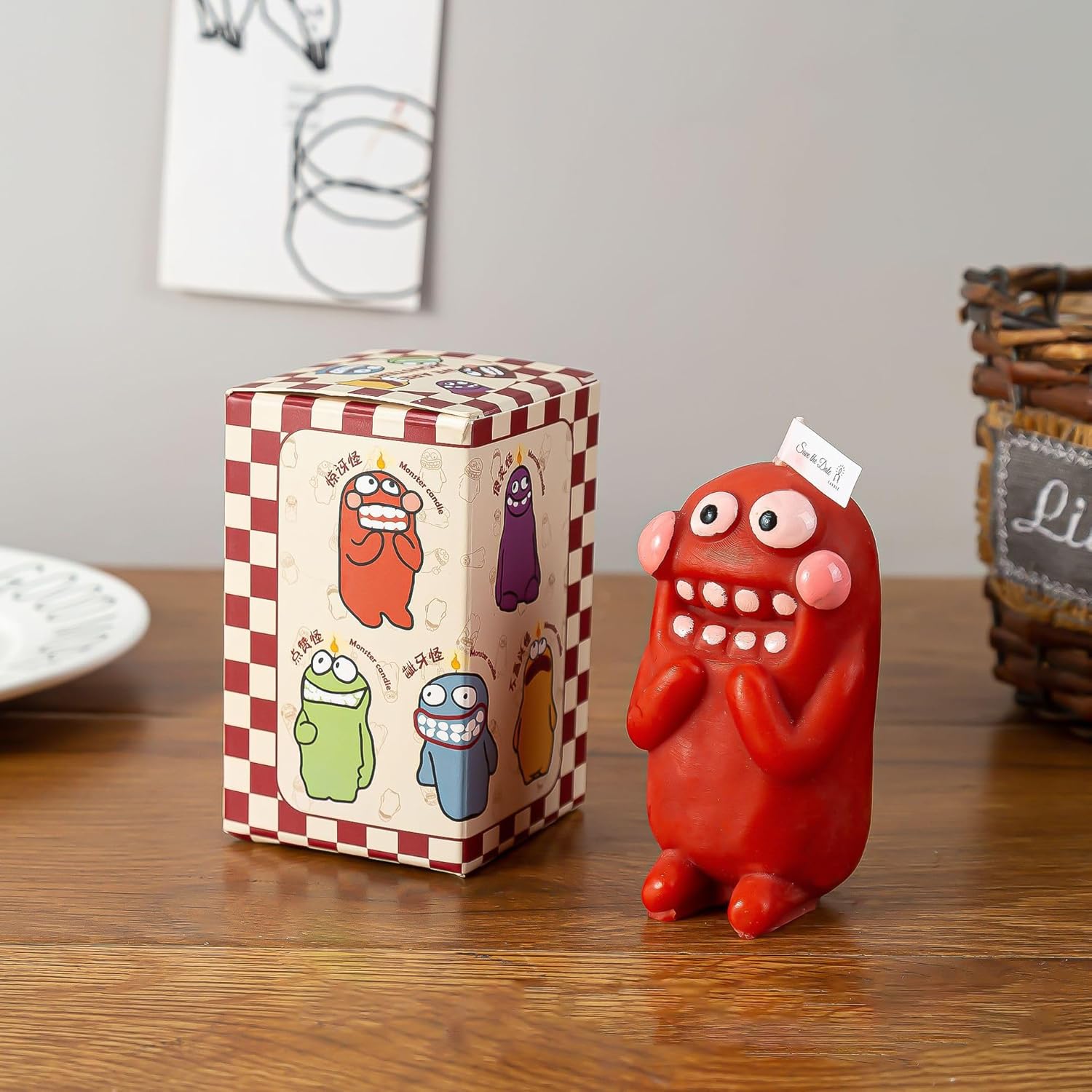 Whimsical Monster Scented Candles – 5 Unique Scents, Fun Decorative Aromatherapy Candle – Handmade Cute Monster Shaped Candle for Home, Office, Gift – Approx. 4 Inches Tall