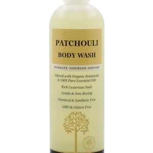 Plantlife Patchouli Body Wash - GMO and Gluten Free Gentle and Moisturizing Body Wash That Contains Only Ingredients Straight from Nature - Made in the USA 14 oz
