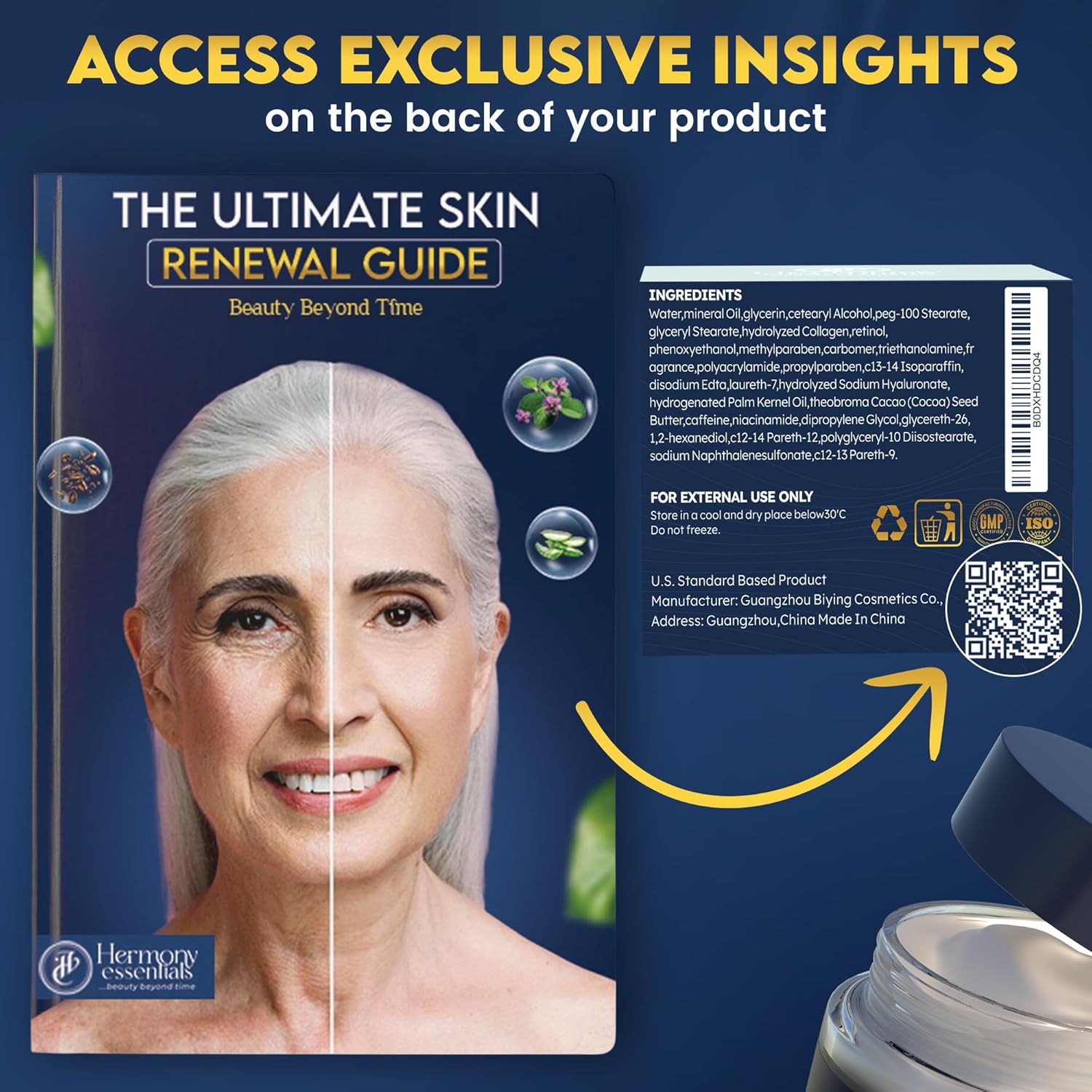 Neck Firming Cream with Collagen, Retinol & Hyaluronic Acid – Radiant Renewal Trio – Anti-Aging Neck & Décolleté Cream for Lifting, Tightening, and Wrinkle Reduction – 1.7 oz - Image 3