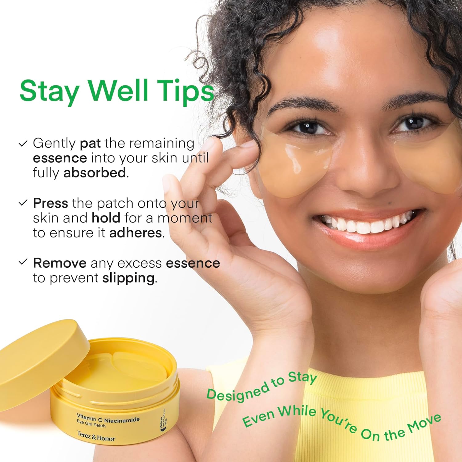 60 Count Vitamin C Niacinamide Hydrogel Eye Patches for Dark Circles and Puffiness - Image 5