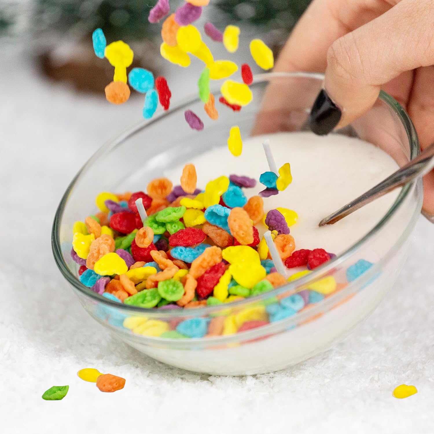 Fruity Cereal Bowl Candle with Spoon 3 Wick Soy Wax Cute Breakfast Decor Gift - Image 4