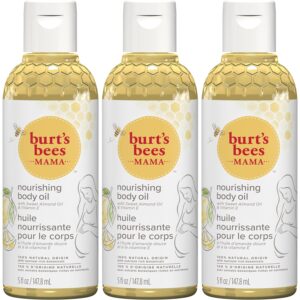 Burt's Bees Mama Body Oil with Vitamin E, 100% Natural Origin, 5 Fluid Ounces, Pack of 3