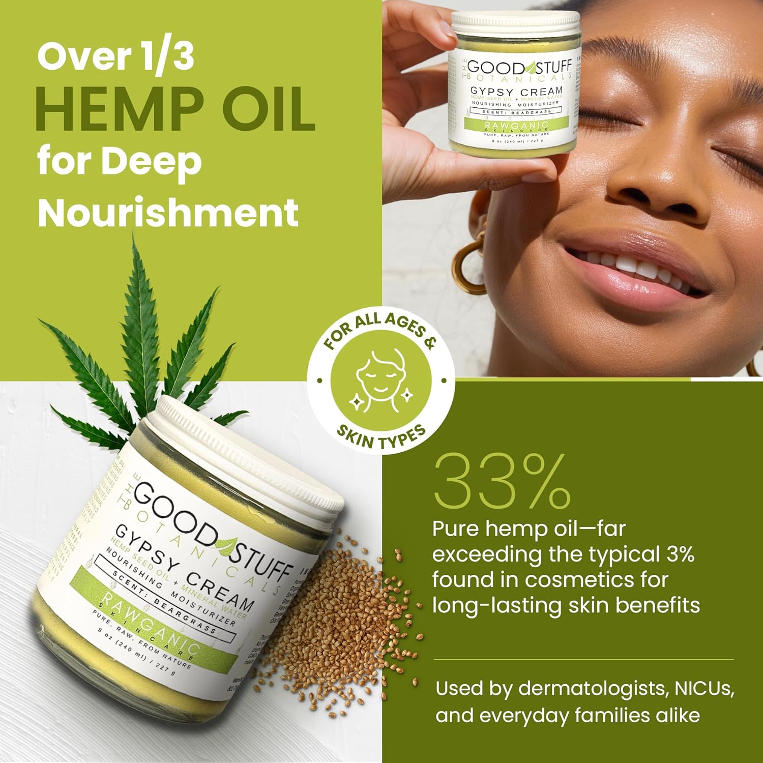 Gypsy Cream 4 oz Organic Hemp Body & Face Moisturizer for Women, Hydrating Formula - Image 6