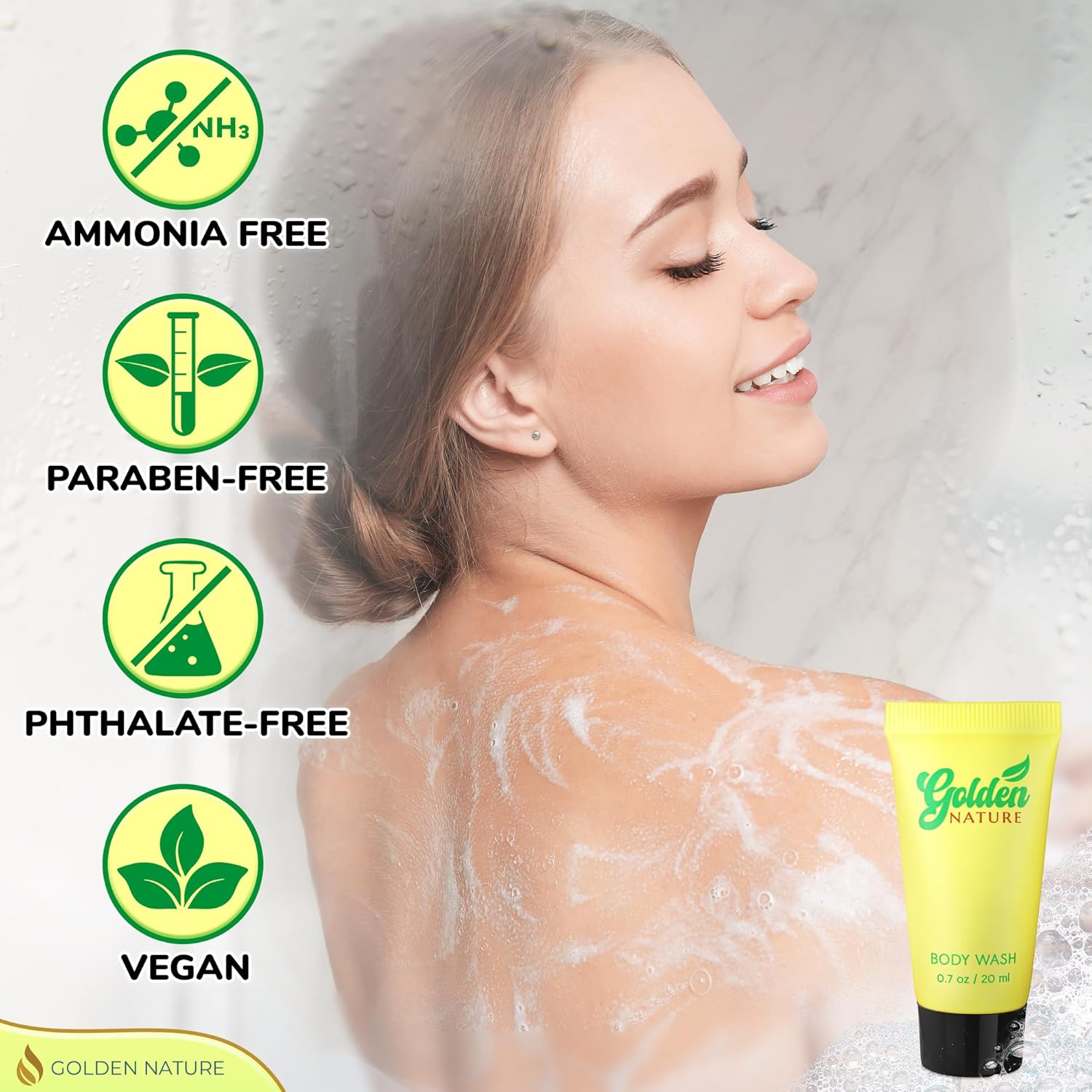 Travel Size Hotel Body Wash - Jasmine, 0.7 fl oz, 100 PK - Delight Your Guests with Soothing & Refreshing Body Wash - Bulk Small Size Toiletries for Airbnb, Motels & Guest Rooms - Image 6