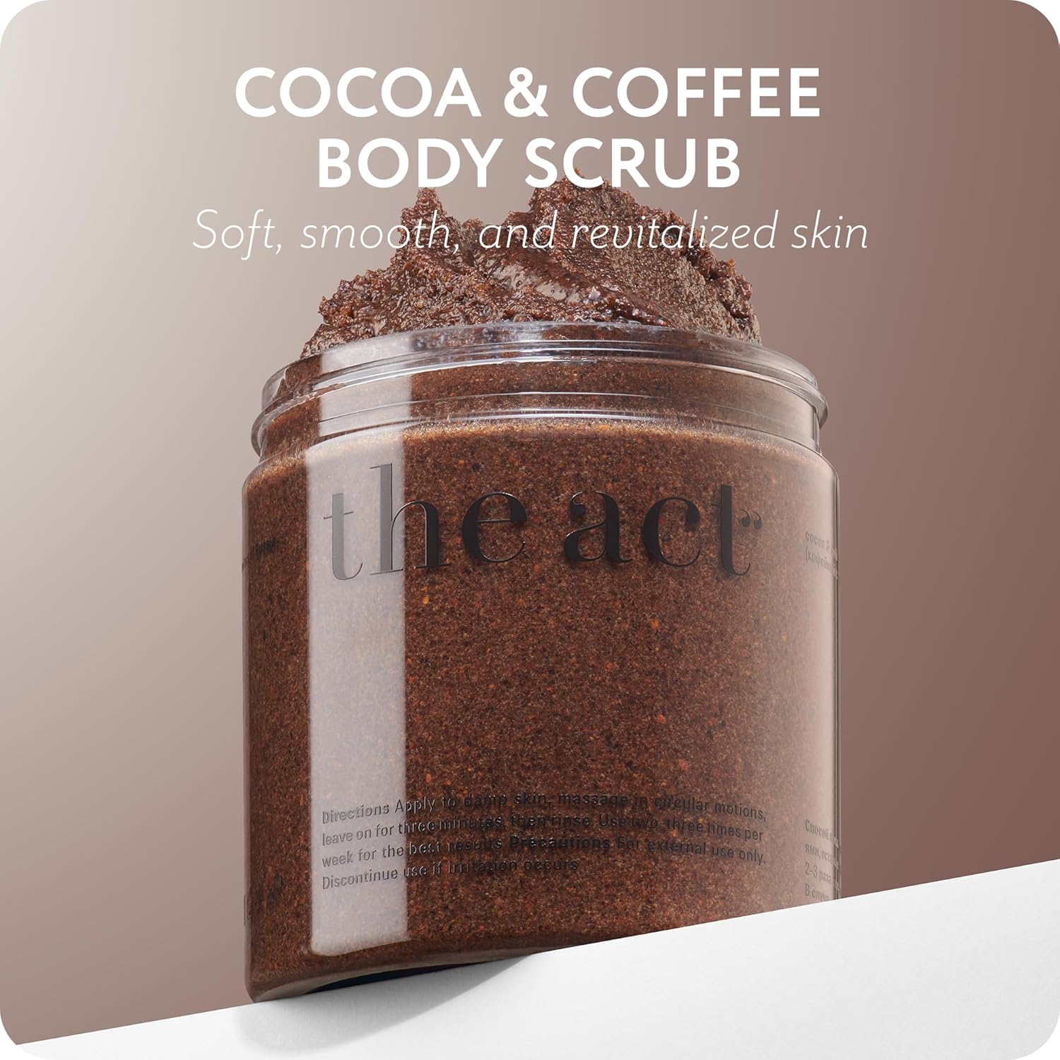 Salt Body Scrub with Cocoa & Coffee Oil, Vitamin E, Menthol - Exfoliating Body Scrub for Moisturizing Skin, Cleansing - Home Spa Care, Gift for Women Men, Vegan, Organic 10.58 Oz - Image 2
