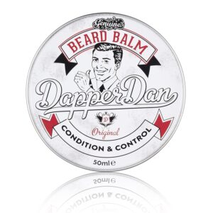Dapper Dan Nourishing Beard Balm, Blend of Essential Oils And Waxes to Shape, Style and Nourish Moustaches and Beard, Vanilla and Raspberry Scent, 1.69 fl oz