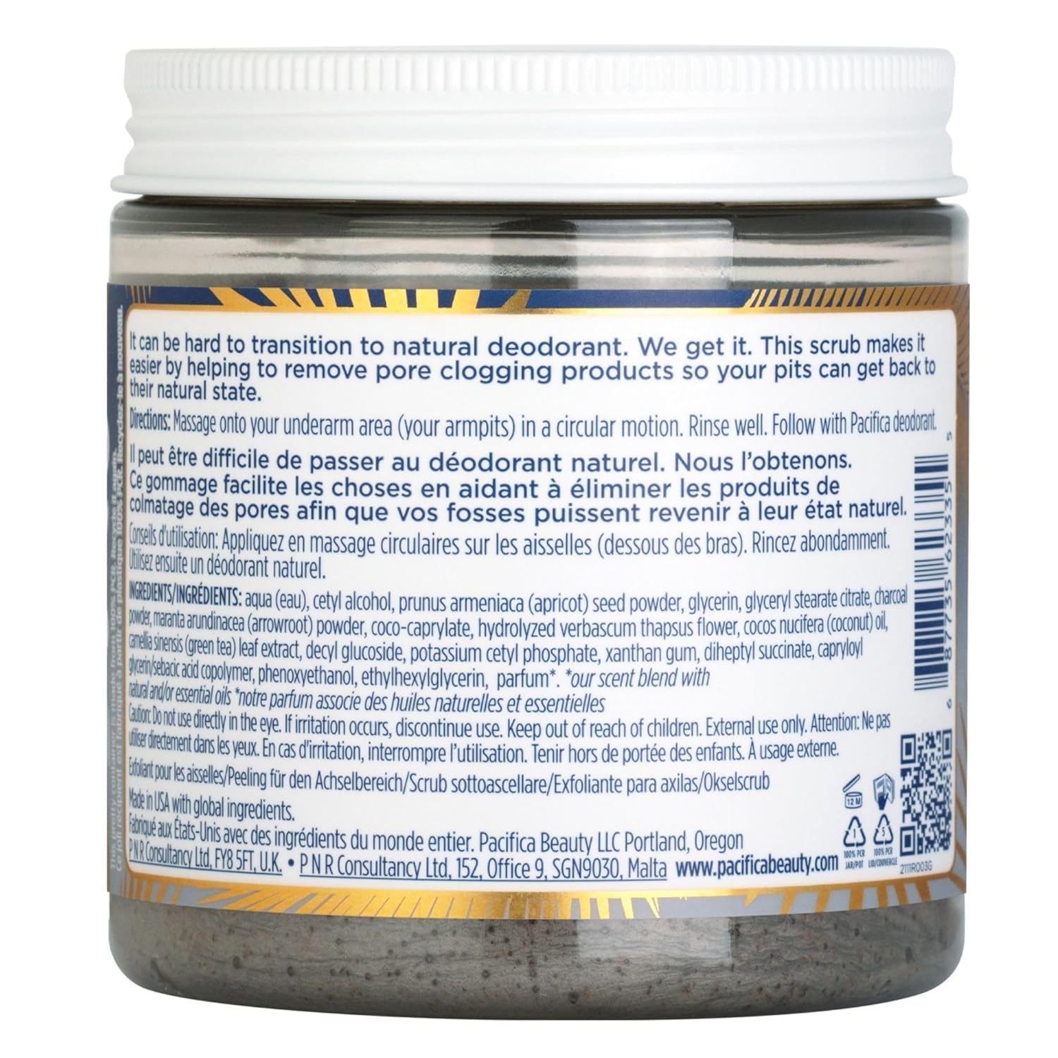 Pacifica Underarm Body Scrub - Armpit Detox Coconut & Charcoal Deodorant– Exfoliating & Nourishing for Natural Deodorant Users – Aluminum-Free & Safe for Sensitive Skin, Vegan & Cruelty-Free, 7 fl oz - Image 12