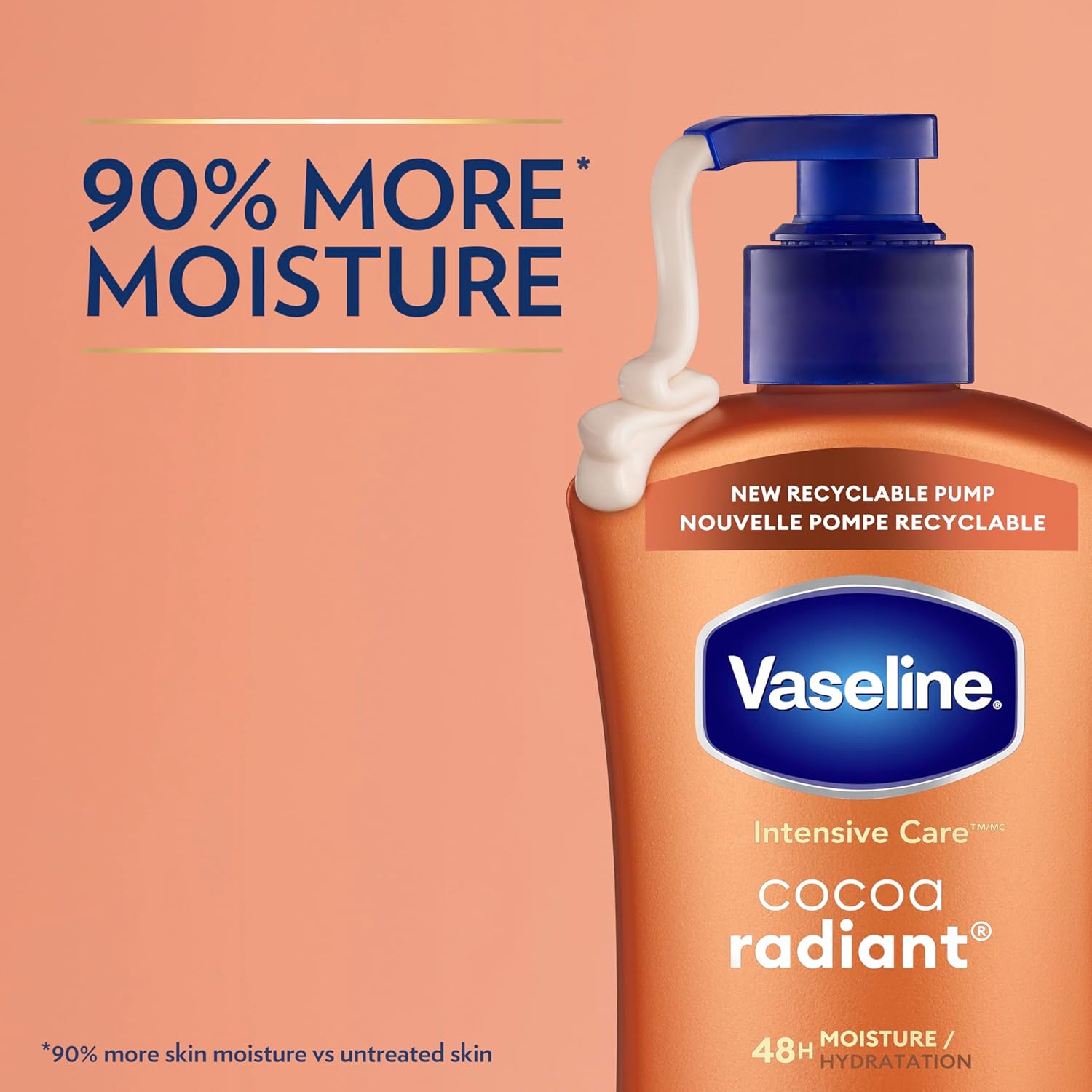 Vaseline Intensive Care Body Lotion Cocoa Radiant 3 count for Dry Skin Lotion Made with Ultra-Hydrating Lipids and Pure Cocoa Butter for a Long-Lasting, Radiant Glow 20.3 Oz - Image 6