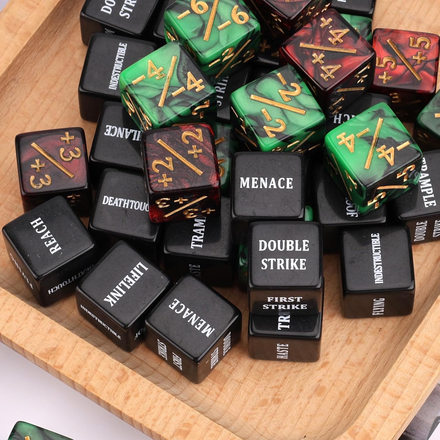 48 Piece Abilities Keyword Counter Dice Set with Velvet Pouch for MTG TCG Gaming - Image 7