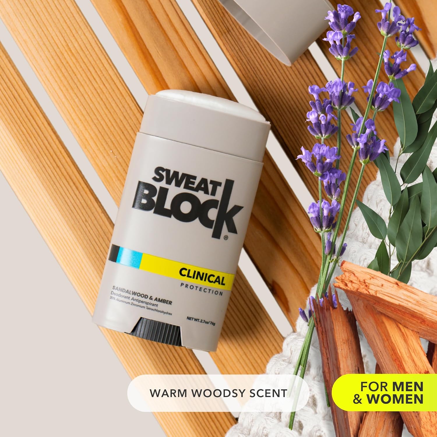 SweatBlock Clinical Strength Deodorant and Antiperspirant for Men and Women Sandalwood & Amber Scent 48 Hour Protection Against Sweat & Odor Ideal for Active Lifestyles and Daily Use - Image 5