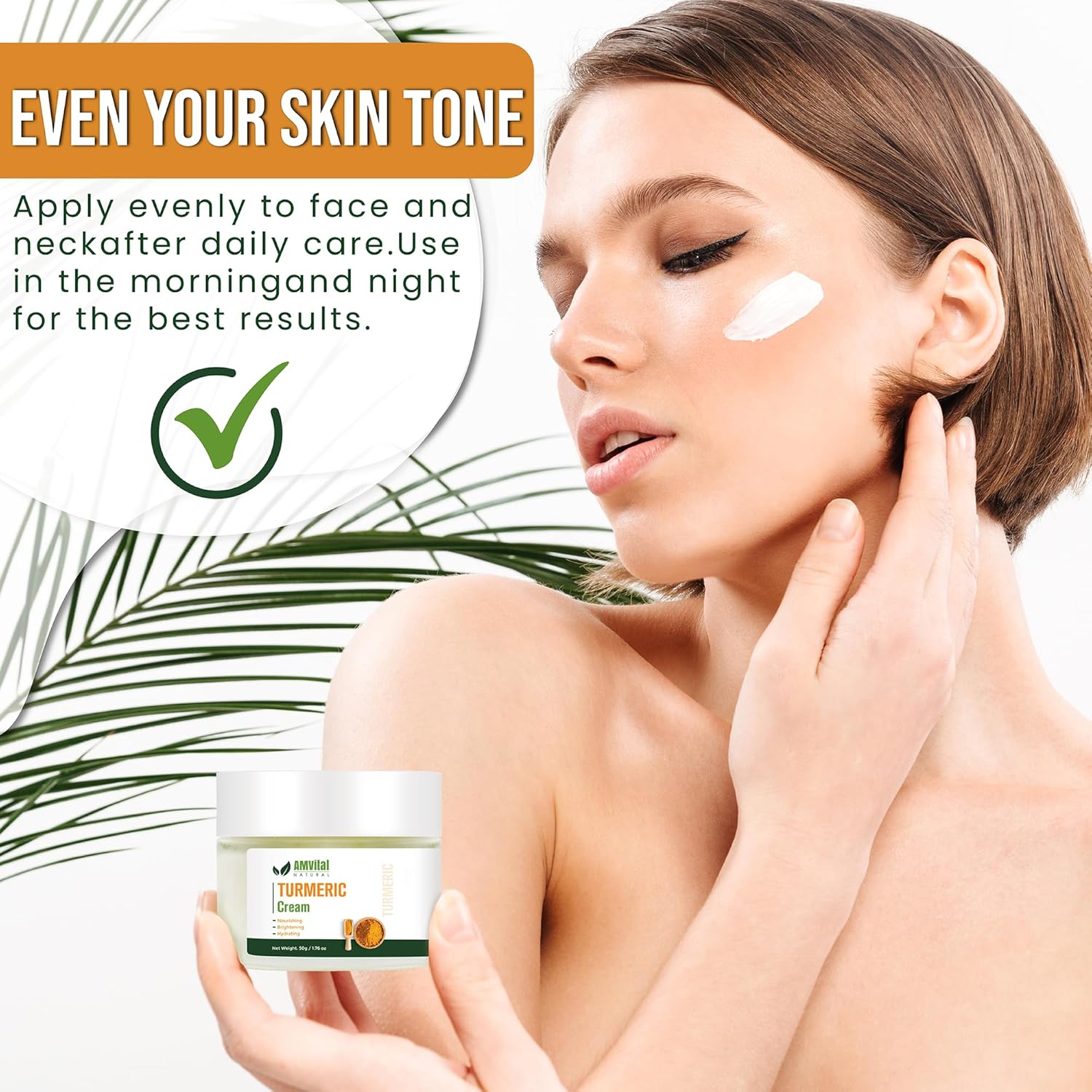 Turmeric Cream - Natural Cream for Face With Turmeric and Plant-Based Ingredients - Lightweight and Smooth Suitable for All Skin Types - Image 7