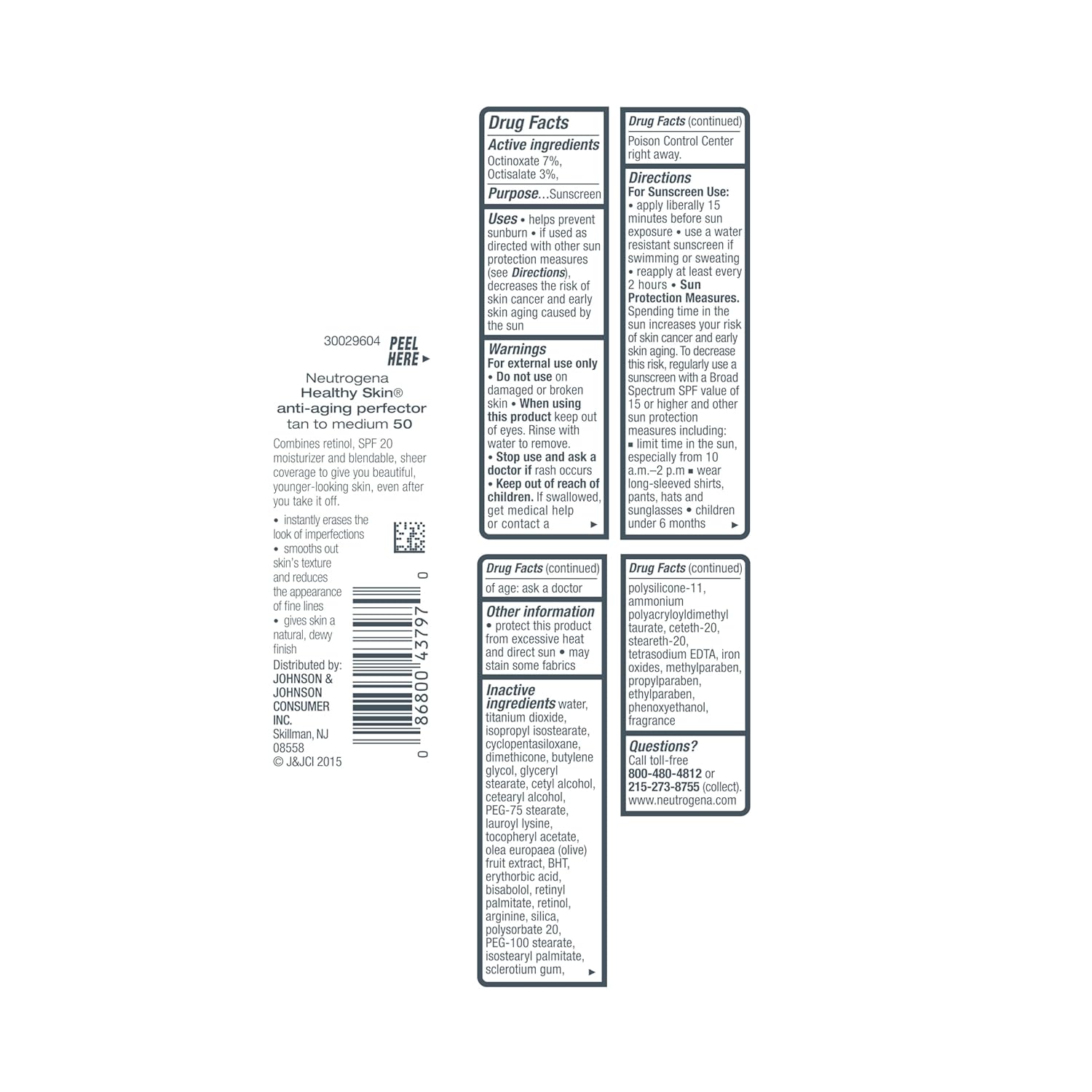 Neutrogena Healthy Skin Anti-Aging Tinted Moisturizer SPF 20 Tan to Medium 1 Ounce - Image 8
