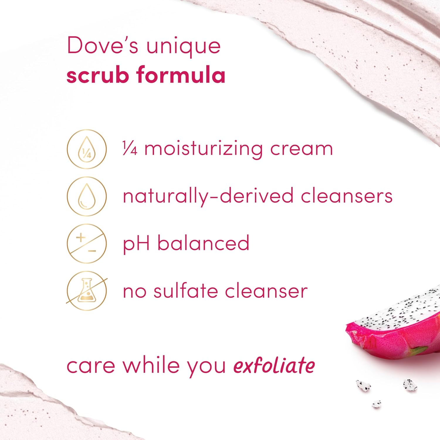 Dove Body Scrub Dragon Fruit & Coconut Cream Body Scrub Exfoliates and Deeply Nourishes for Smooth, Radiant Skin 15 oz - Image 5
