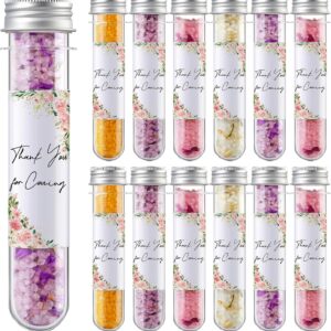 12 Pcs Aromatherapy Bath Salts Test Tube Bath Salts for Women Relaxing Spa Gifts Set for Wedding Birthday Baptism Party Favors(Mixed Scents,Floral)