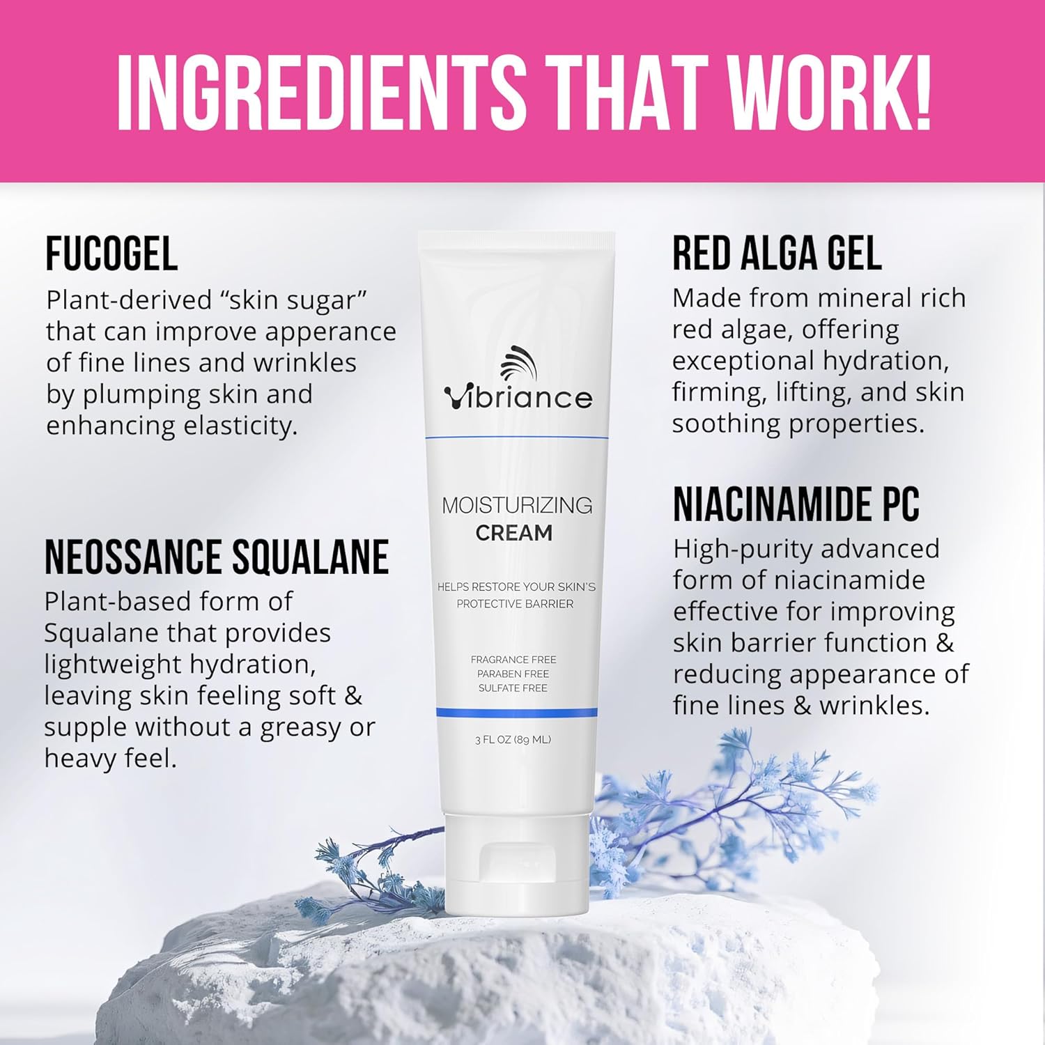 Vibriance 3 Fl Oz Nourishing Plant-Based Face Cream for All Skin Types - Image 5