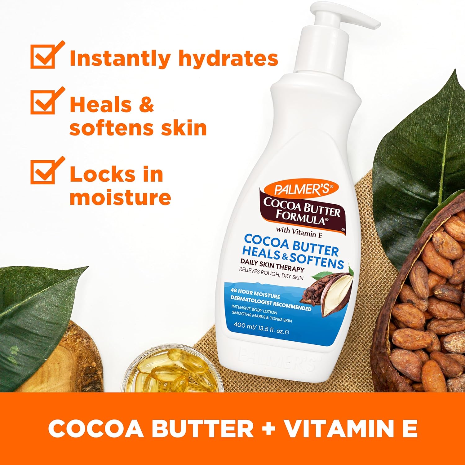Palmer's Cocoa Butter Daily Skin Therapy Lotion Dry Skin 13.5 Oz Pump - Image 2