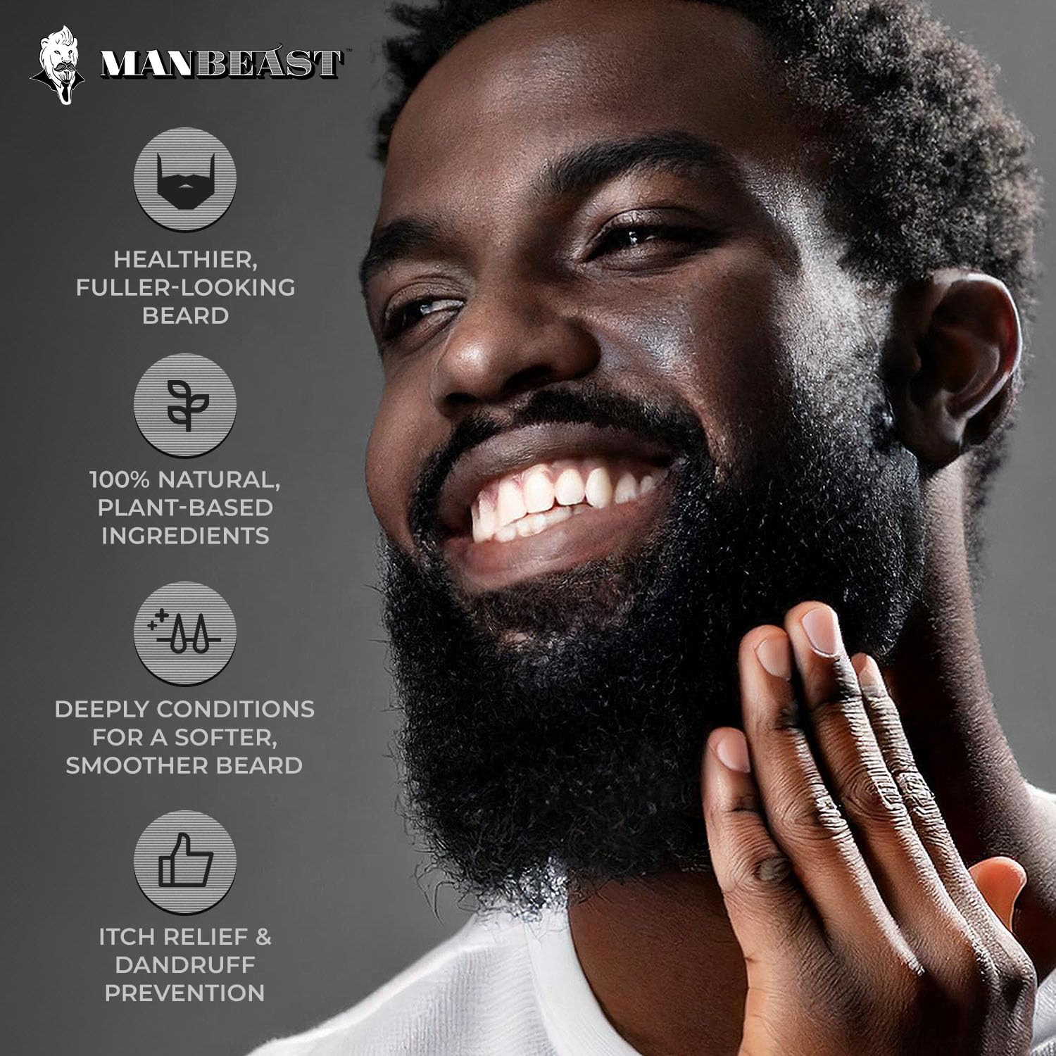 Nut-Free Hypoallergenic All Natural Beard Oil for Men - 30ml Mustache Conditioner Moisturizer - Image 2