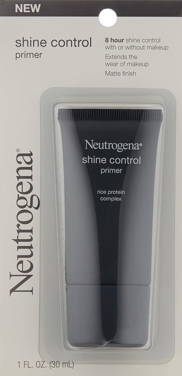 Neutrogena Shine Control Mattifying Liquid Face Primer for Oily Skin, Lightweight, Non-Comedogenic and Non-Greasy Pore and Makeup Primer with Oil-Absorbing Rice Protein, 1 fl. oz - Image 2