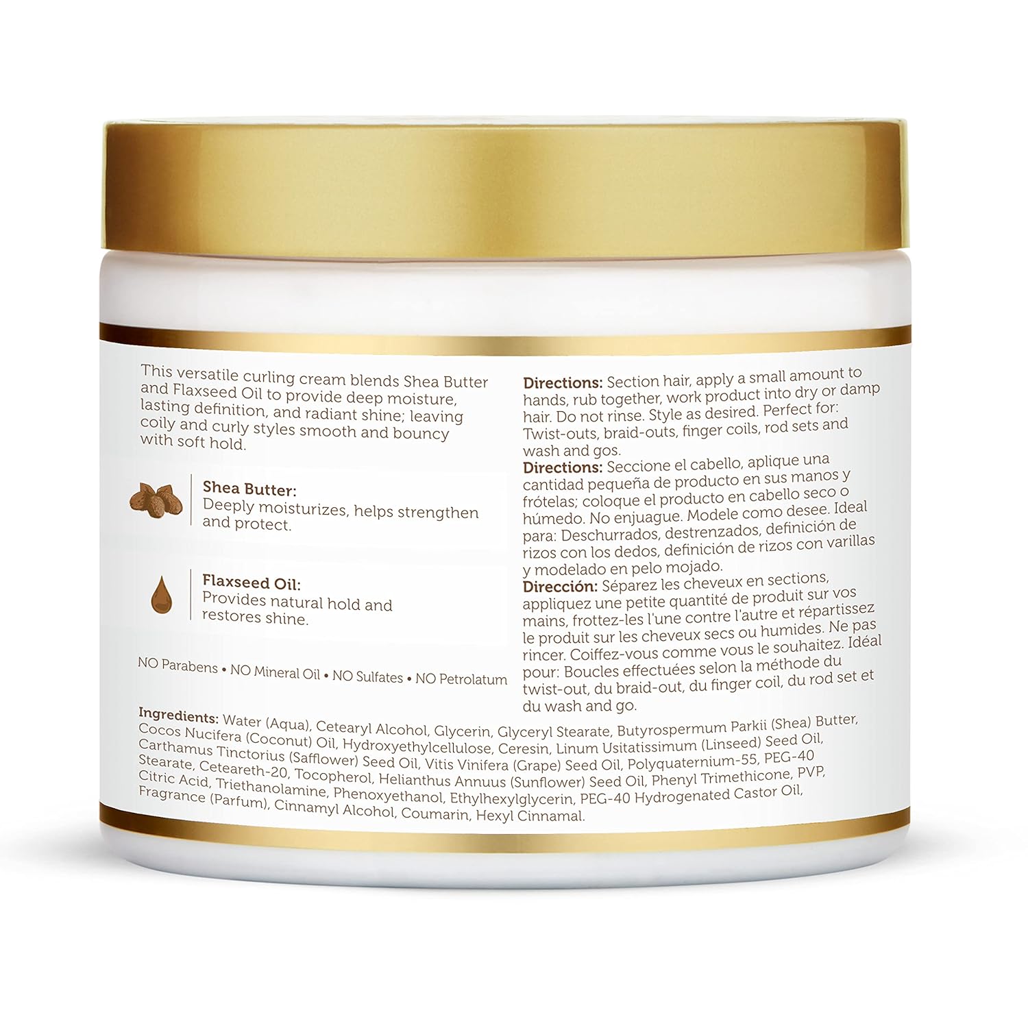 African Pride Moisture Miracle Shea Butter & Flaxseed Curling Cream 15 oz - Image 8