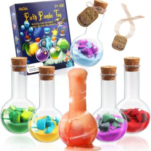MeCids Magic Potion Bubble Bath Bombs for Kids - Safe & Non-Toxic Bath Color Tablets Bath Potions for Toddlers Ages 4-12 Fun Science Kit Gift for Birthday, Halloween,Thanksgiving,Christmas- 6 Pack