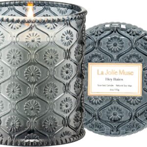 LA JOLIE MUSE Berry Candle, Hey Baies Fruit Scented Candle Gifts, Natural Soy Candles, Spring Summer Candles for Home Scented, 6 oz 40 Hours Burn