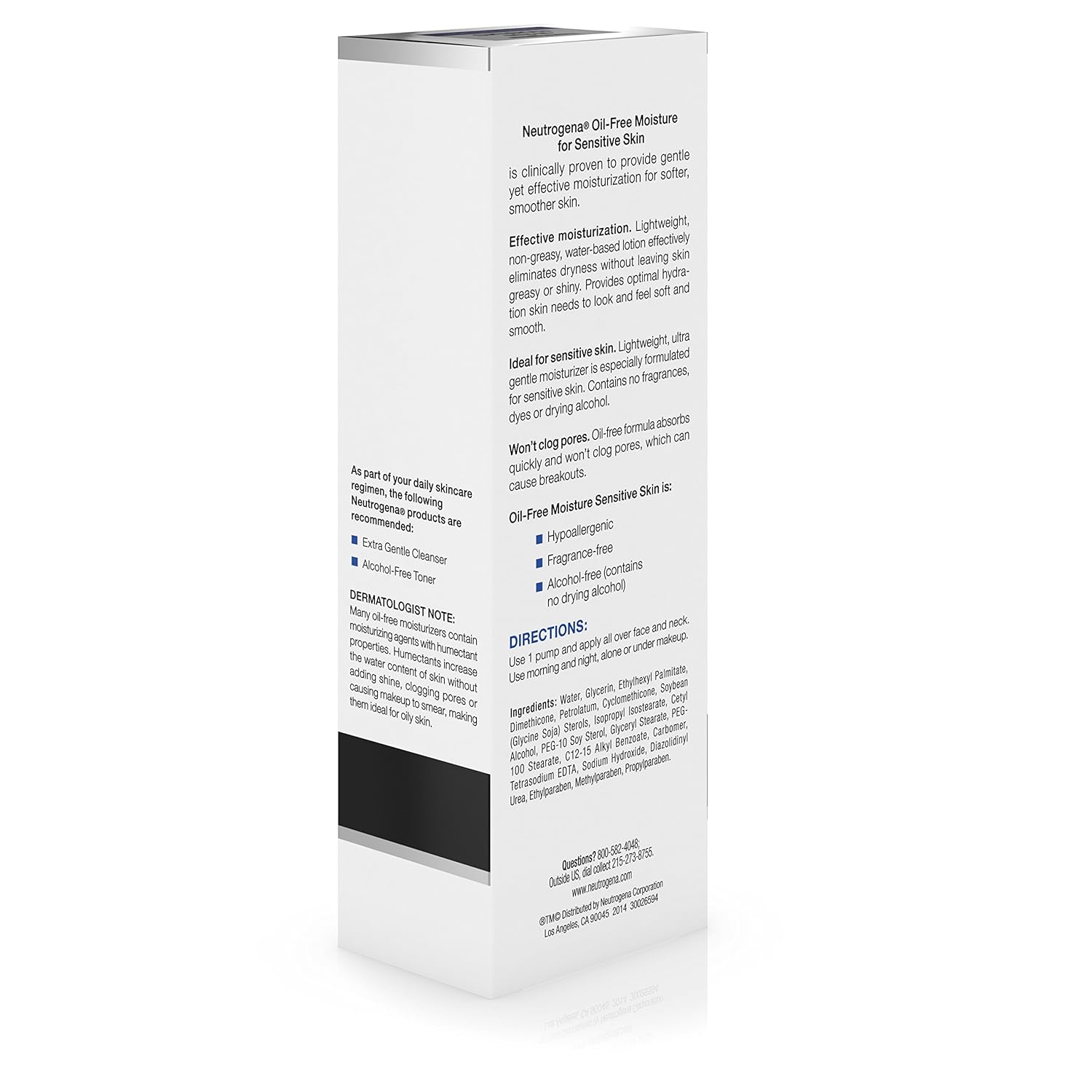 Neutrogena Oil-Free Sensitive Skin Daily Facial Moisturizer Fragrance-Free 4 fl oz - Image 6