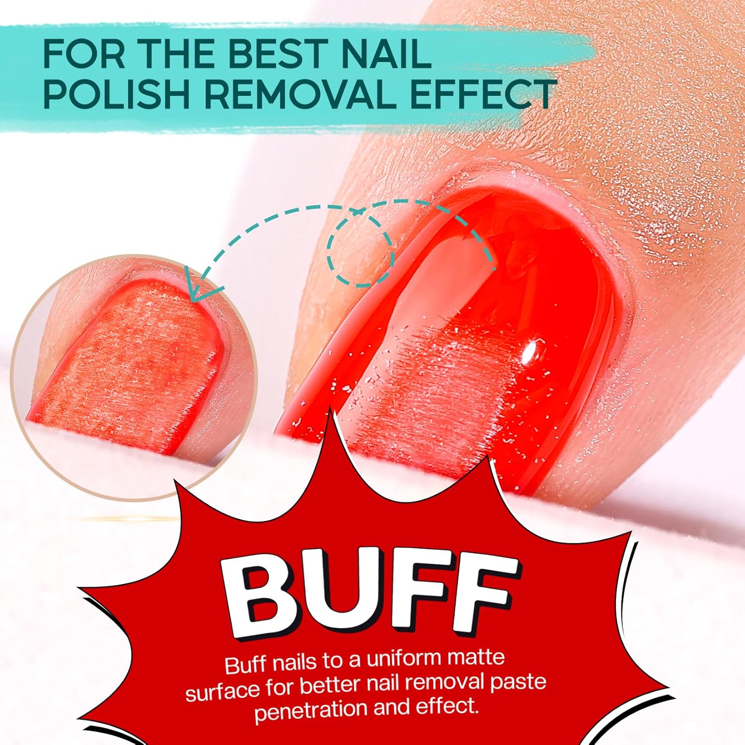 Morovan 3-5 Minute Gel Nail Polish Remover Kit with Liquid Latex Tape and Cuticle Pusher - Image 5