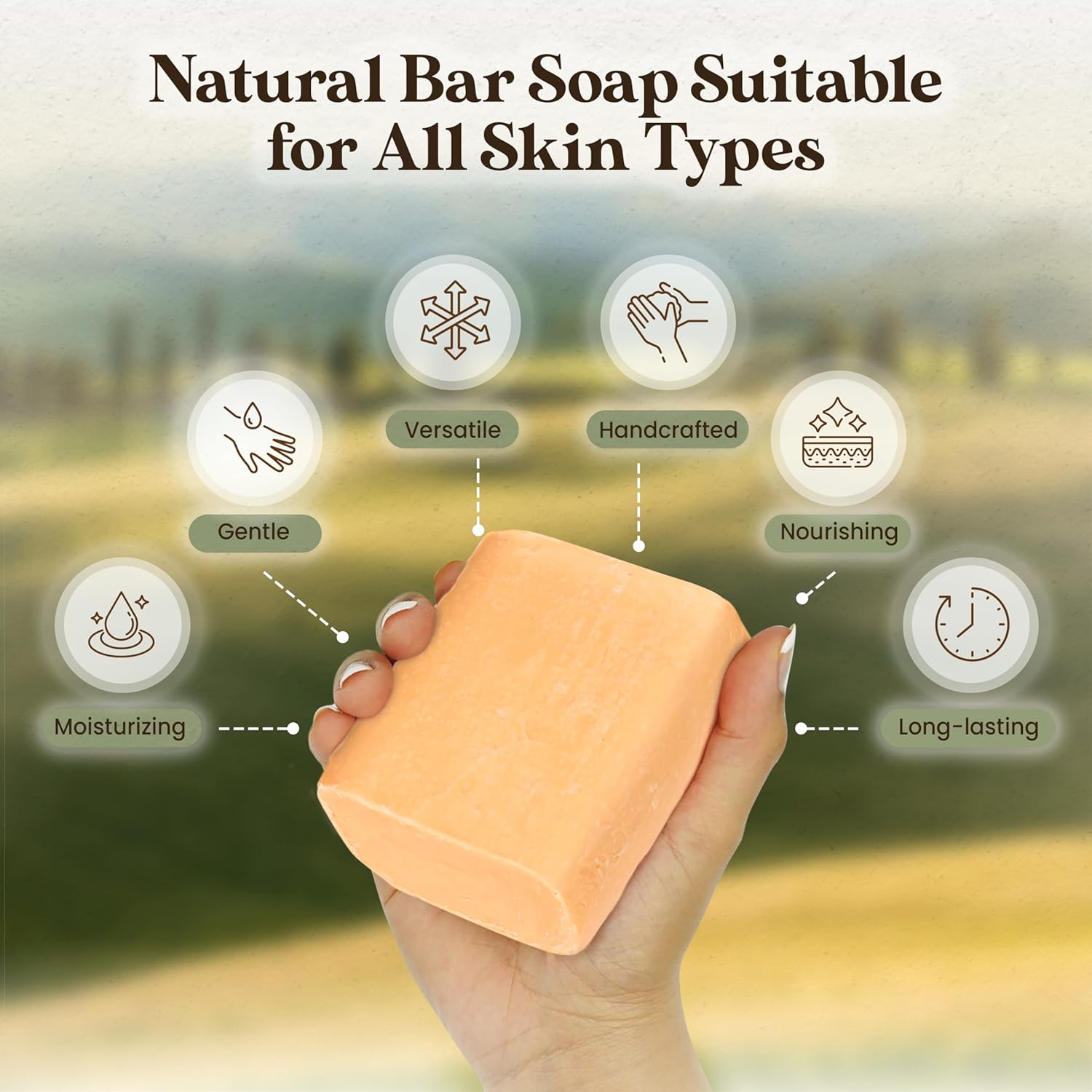Amish Farms Soap Bar with All Natural Bentonite Clay | Made in USA, Vegan Moisturizing for Sensitive Skin | Women & Mens Face & Body Bath Soap for Shower | Clean Scent | 5 Ounce Each (5 Bars) - Image 4