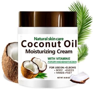 Coconut Oil Cream. Spa size 10.5 oz Moisturizing Cream. Coconut Oil for Face, Hands, Hair. Intense Hydration For Dry skin