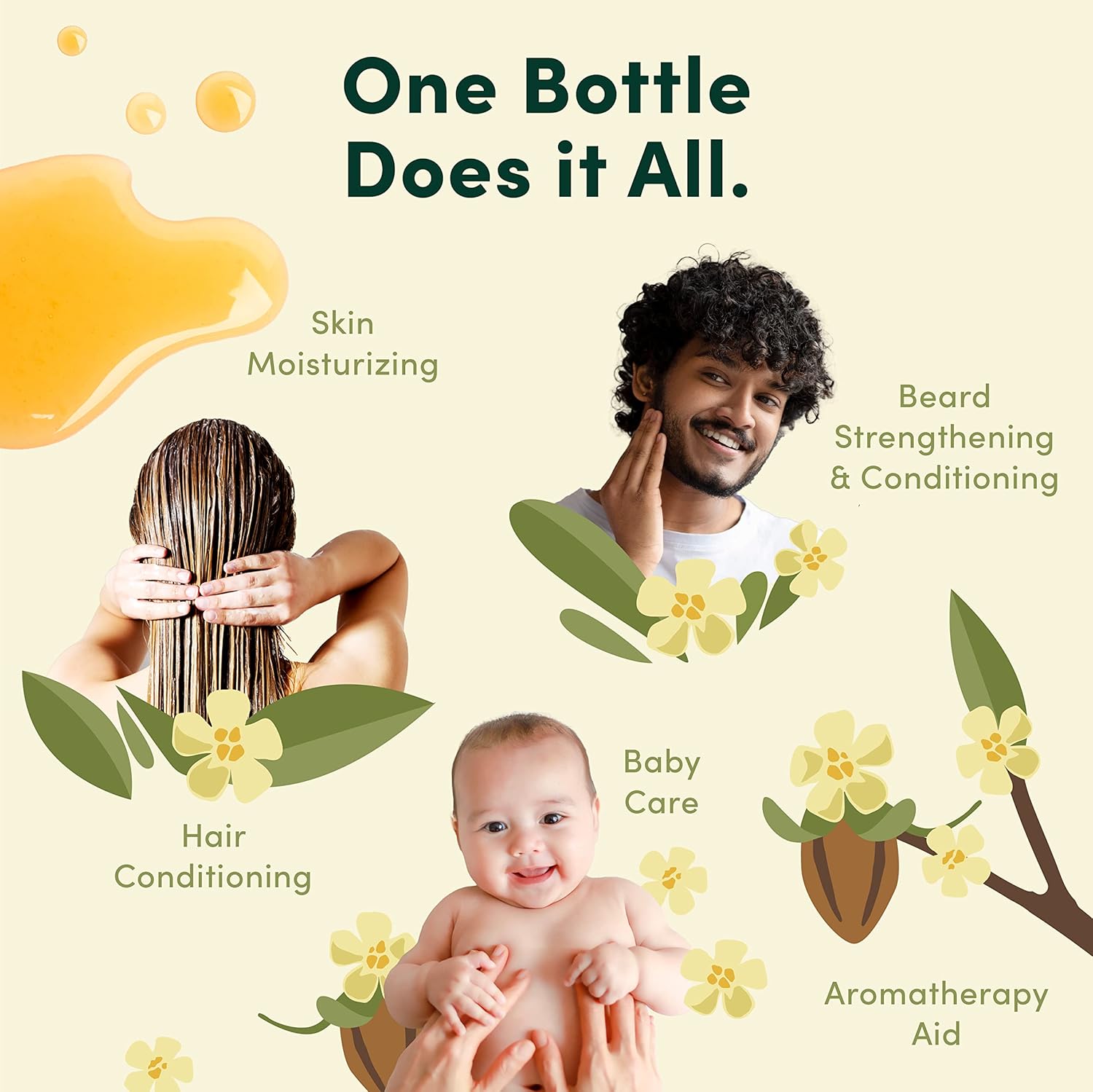 HobaCare Organic Jojoba Baby Oil with Pump Dispenser – 100% Pure Natural Unrefined Unscented Hexane Free Cold Pressed Jojoba Oil for Baby Hair, Infant Skin, Scalp Moisturizing (8.45 oz) - Image 7