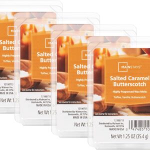 Mainstays Scented Wax Cubes 1.25oz 4-Pack (Salted Caramel Butterscotch)
