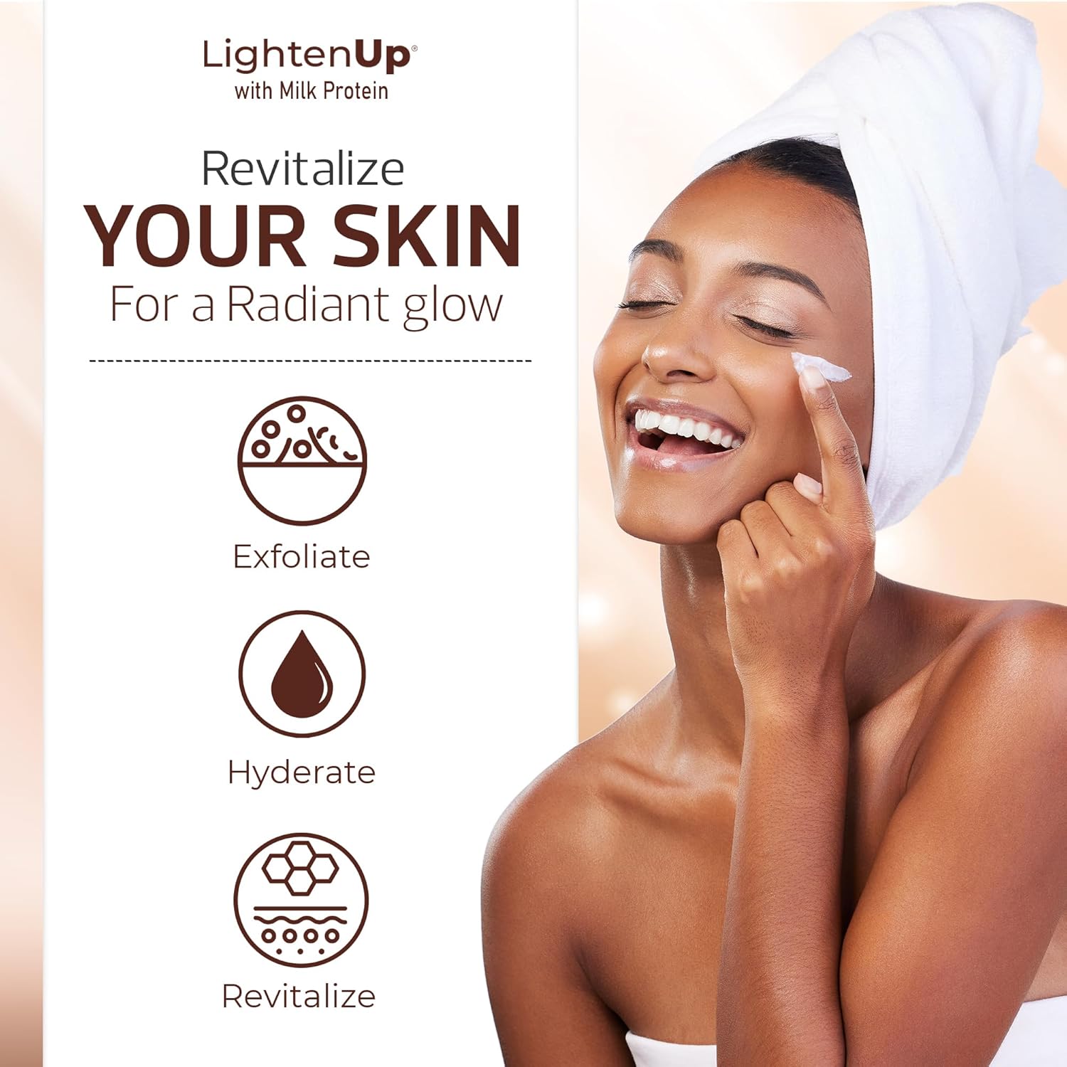 OMIC Lighten-Up Lactic Acid Cream - 1.7 Fl oz / 50 ml - Skin Brightening Cream, AHA Cream, Helps Even Skin Tone - with Vitamin C & Shea Butter - Image 5